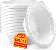 Set of 100 Microwave-Safe White Bowls - Perfect for Parties & Catering Events