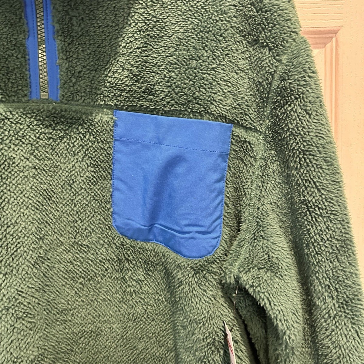 NWT Crayola x Kohls Mens Large Green Fleece 1/4 Zip Pullover
