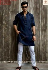Mens Kurta Shirt Solid Kurta Indian Kurta Cultural Mens Wear Cotton Cloth