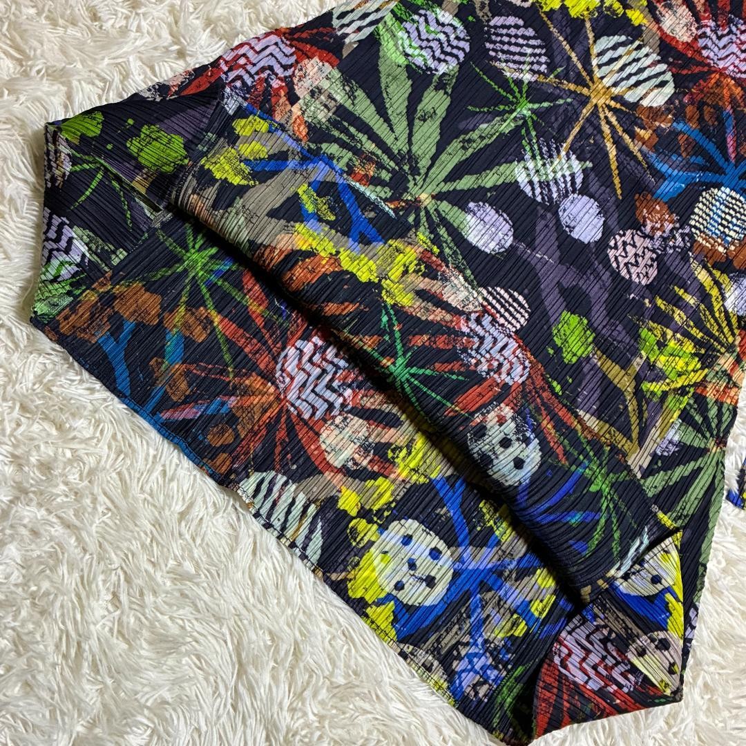 PLEATSPLEASE Waist Code Botanical Pattern Sleevel… - image 7