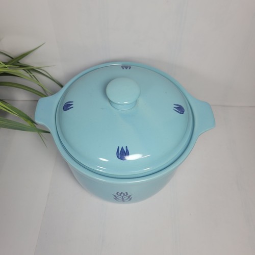 Vintage Cameron/Cronin Keramik Holländisch Blau Tulpe Bohnentopf Kasserolle - Bild 2 von 6