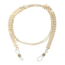 Beaded Glasses Chain, Eyeglass Chain Eyewear Retainer, Gold