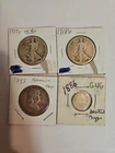 Lot Of (4) 90% Silver Coins. Walking Liberty/Franklin Halves, Seated L Dime