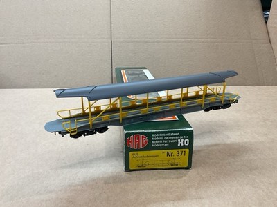 HAG HO SCALE GÜTERWAGEN WAGGON GEDECKTER AUTO CAR CAR CARRIER BLS SWISS NR.371 SCHÖN!