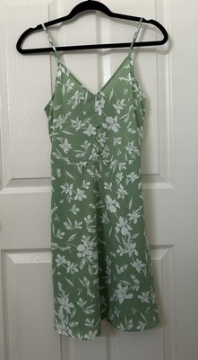 dynamite green dress Nora Satin Maxi Slip Dress GREEN