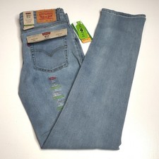 Levis 511 Slim Jeans Youth 18 Reg 29x31 Stretch Adjust Waistband Light Blue NEW