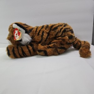 Tygger Tiger Crouching 23" Ty #7420 Korea P.E. Pellets 1994 Retired $39.99 