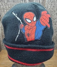 Marvel Spiderman Black Winter Beanie Hat Kids Youth One Size Fits Most Unisex