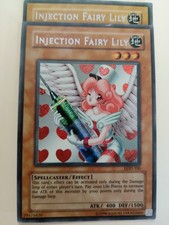 2x Yugioh! Injection Fairy Lily LOD-100 Secret Rare MP/HP