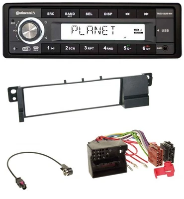 Continental USB 1DIN AUX DAB MP3 Autoradio für BMW 3er E46 (Quadlock) - Bild 1 von 4