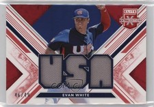 2019 Elite Extra Edition USA National Team Materials Red 46/49 Evan White 0r8o