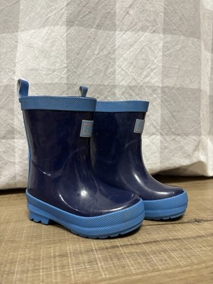 Hatley Classic Toddler Rubber Rain Boots Size 5c Navy Blue