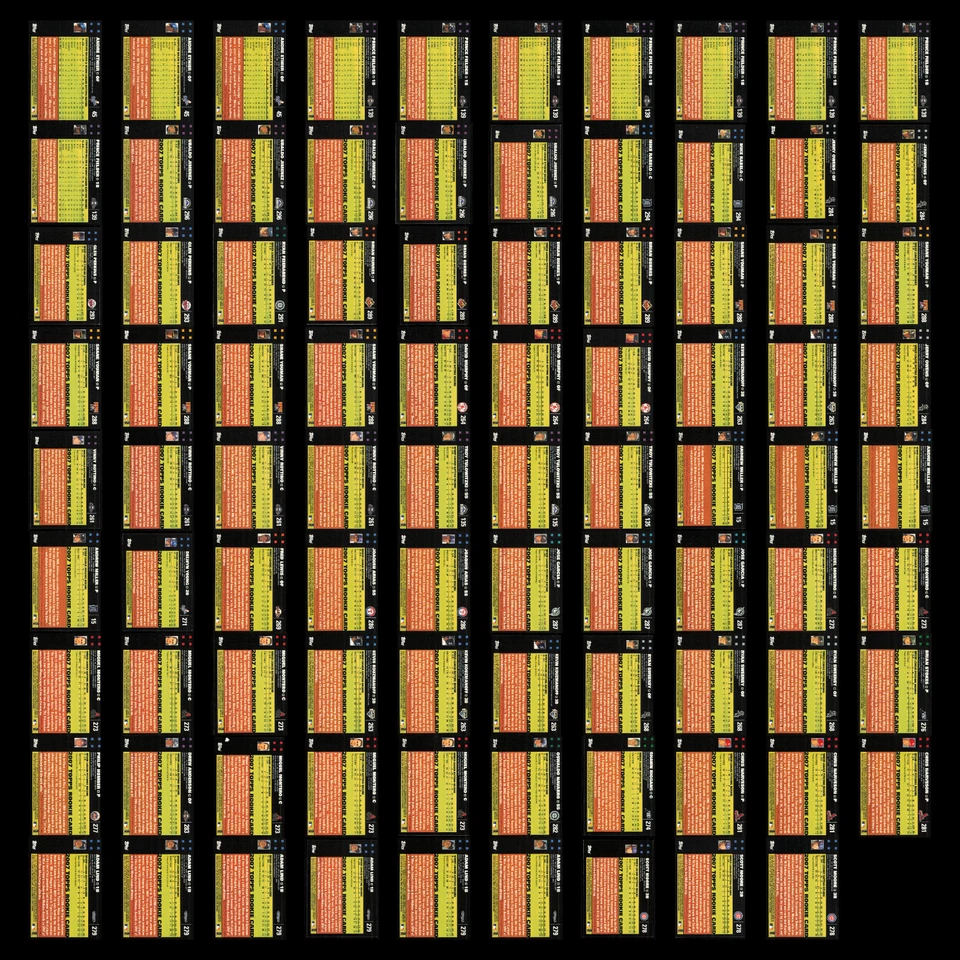 Lote de 89 tarjetas de béisbol 2007 Topps Rookie Card Gold Cup CT casi nuevo conjunto MLB Foto 2 de 4