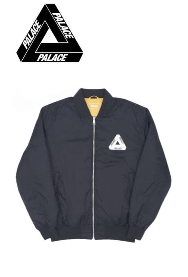 Palace Big Logo Ma-1 Bomber Jacket Black XL Flight Coat Outerwear