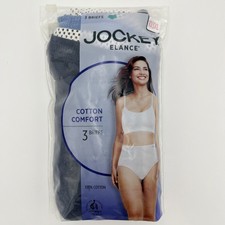 Jockey Plus Size 10 / 3XL Elance Brief 3 Pack 100 cotton 1486 Women's