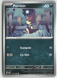 Purrloin 114/182 Paradox Rift Common Pokemon Card