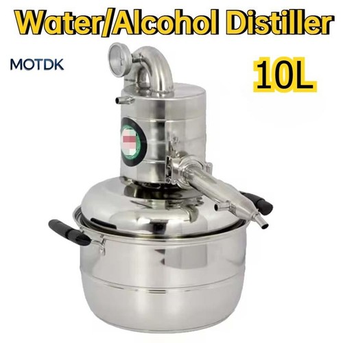 Water Alcohol Distiller Small Household Brew Kit Distillation Equipment 10L New