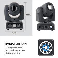25W LED Moving Head DJ Lights - 8 Gobos, 8 Colors, 9/11 Channels, DMX 512, So...