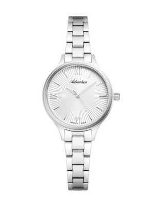 ADRIATICA Women Quartz Casual Watch Classic Dress Silver Dial Waterproof Swiss F