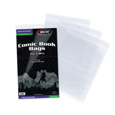 BCW Resealable Silver Age Comic Bags - 100 ct, Protection for Silver Age Comic B