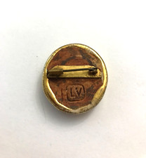 Broche Vintage En Céramique émaillée Multicolore - Bijou Ancien à Fixer Sur Vêtement