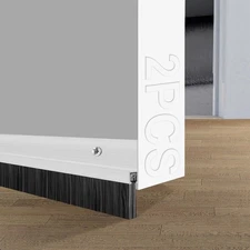 2 Pack Door Draft Stoppers for Bottom of Door, 32” Length Weather Stripping D...