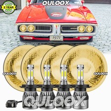 Newest 4pcs 5.75 Round Halo Led Headlights Drl Fit For Dodge 1966-1974 Charger
