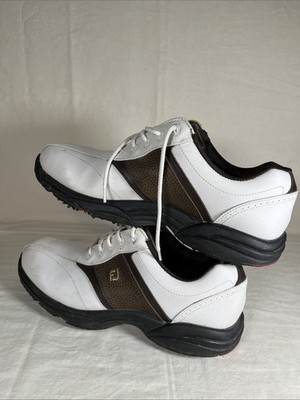 FootJoy‎ FLEXZONE White and Brown Athletic Golf Shoes FootJoy SuperLites Golf Shoes - White & Brown | Mercari main image 3