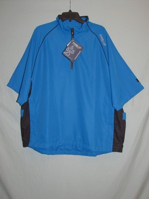 NWT ProQuip Short Sleeve Windproof Windbreaker 1/4 Zip Pullover Pockets XL New