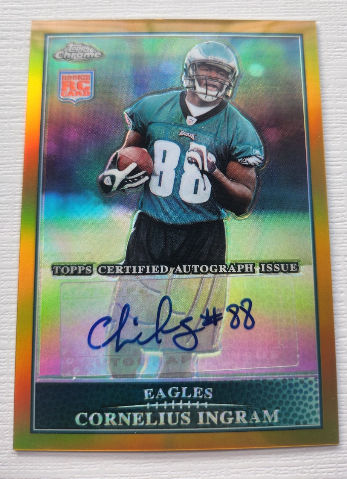 Cornelius Ingram Topps Chrome #TC195 Gold Refractor-Autograph
