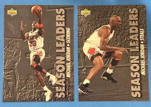 1993-94 Upper Deck - Michael Jordan Scoring And Steals Leader (2 Cards)