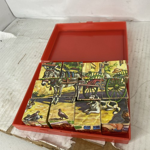 Vintage Hermann Eichhorn Wooden Block Puzzle Story Blocks, Western Germany - Picture 7 of 12