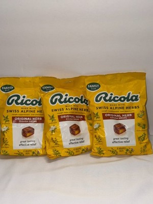 3 Bags Ricola Swiss Alpine Herbs 45 Wrapped Drops