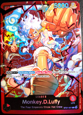 Monkey.D.Luffy ST21-001 ONE PIECE Tcg Card Game NM RED Leader