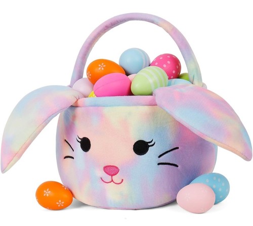 Easter Bunny Baskets for Kids Egg Hunt Bags Rabbit Bucket READ DESCRIPTION - Picture 2 of 6