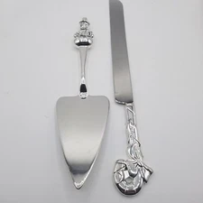 Towle Stainless Steel Christmas Serving Set 2 Piece Knife Cake/Pie Server New