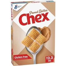 Peanut Butter Chex Cereal, Gluten Free Breakfast Cereal, w/ Whole Grain, 12.2 OZ