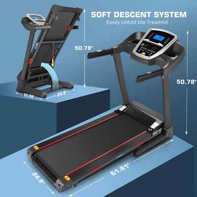 Folding Treadmills for Home 300 lbs Weight Capacity with Auto Incline 15% GOOD~