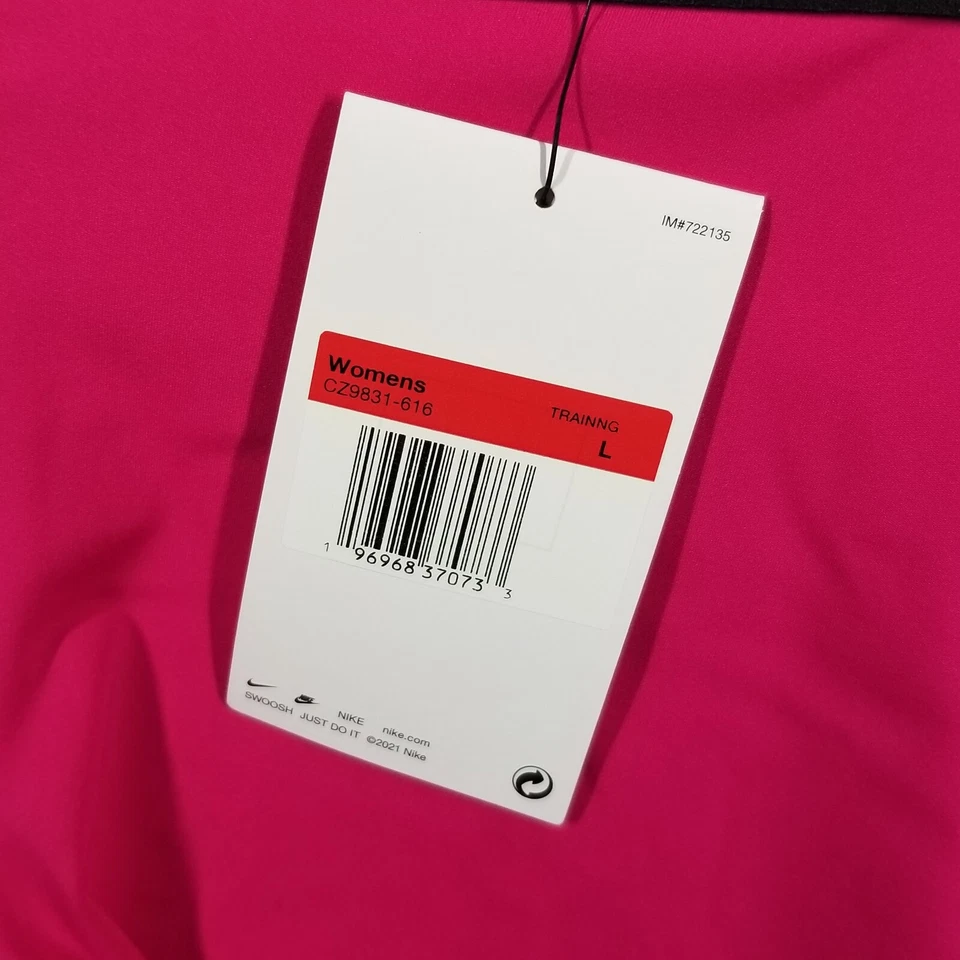 Nike Pro 5'' Yoga Volleyball Shorts L Hot Pink CZ9831-616 Compression Active - Image 3 of 4