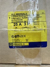 Square D HLL36025SALV Breaker 25A 3P 600V New In Box