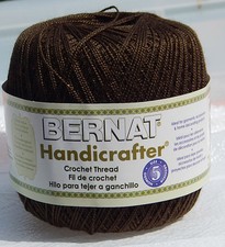 BERNAT HANDICRAFTER CROCHET THREAD in "DARK MOCHA" 31013 NIP  SMOKE FREE HOME