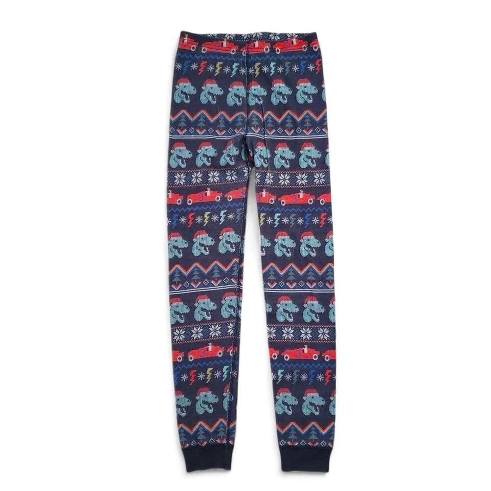 Hanna Andersson Pajamas Youth Christmas Dinosaur Racecar Organic Long Sleeve 10 - Image 2 of 4
