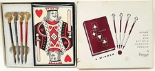 Stylecraft Vintage King of Hearts Bridge Score Pad & 4 Suit Graphite Pencils Set