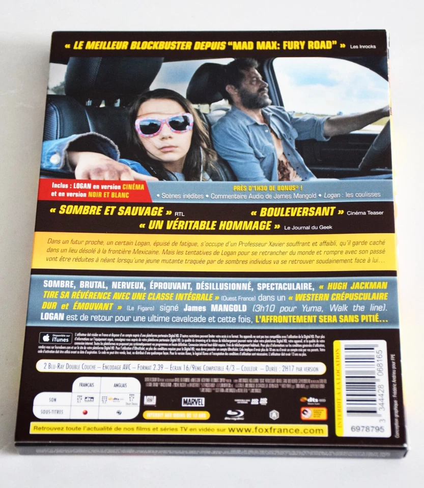 Logan Blu-ray w/ Slipcover Theatrical + Black and White Version [France Version] - Image 2 of 4