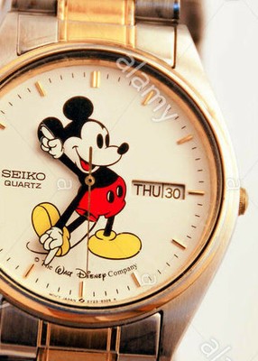 Seiko 3Y03 0039 A4 Mickey Mouse Vintage Women's Wrist Watch Tow Tone Wihte  Dial | eBay