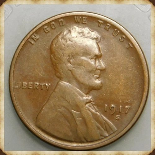 1917 S Lincoln Wheat Cent VF-EF "Actual Coin Pictured"