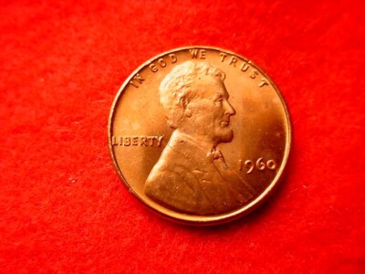 1960 P SMALL DATE LINCOLN CENT GORGEOUS BU COIN WITH NICE LUSTER!!!   #120