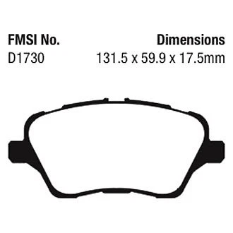 Pastillas de freno delanteras EBC DP42149R Yellowstuff para Ford Fiesta 2013-2017 Foto 4 de 4