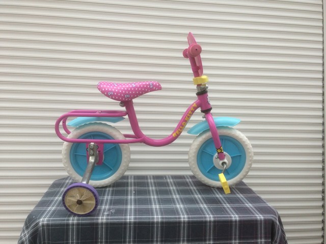 my first bike with stabilisers