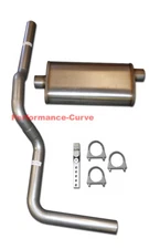 Fits 88-06 GMC Sierra Mandrel Bent Exhaust w/ MaxFlow Muffler - Mellow